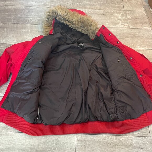 North Face Down 550 Red GOTHAM Jacket M - Picture 5 of 9